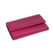 Portofel dama din piele naturala DiAmanti Cassai Fucsia